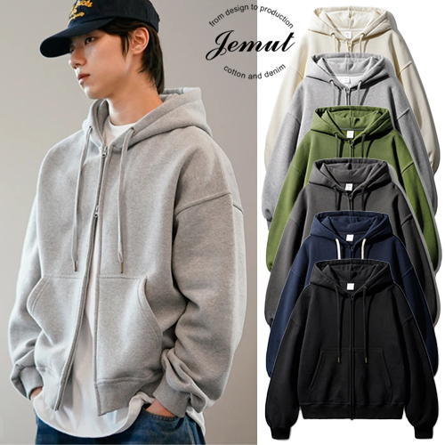 JEMUT正規品★24AW★Wise over-fit 2way zip-up hoodie