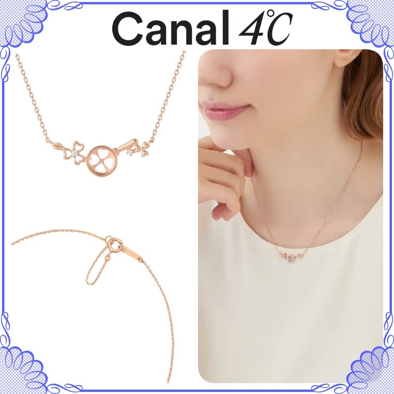 大人気!! Canal 4℃ シルバー クローバー モチーフ ネックレス
