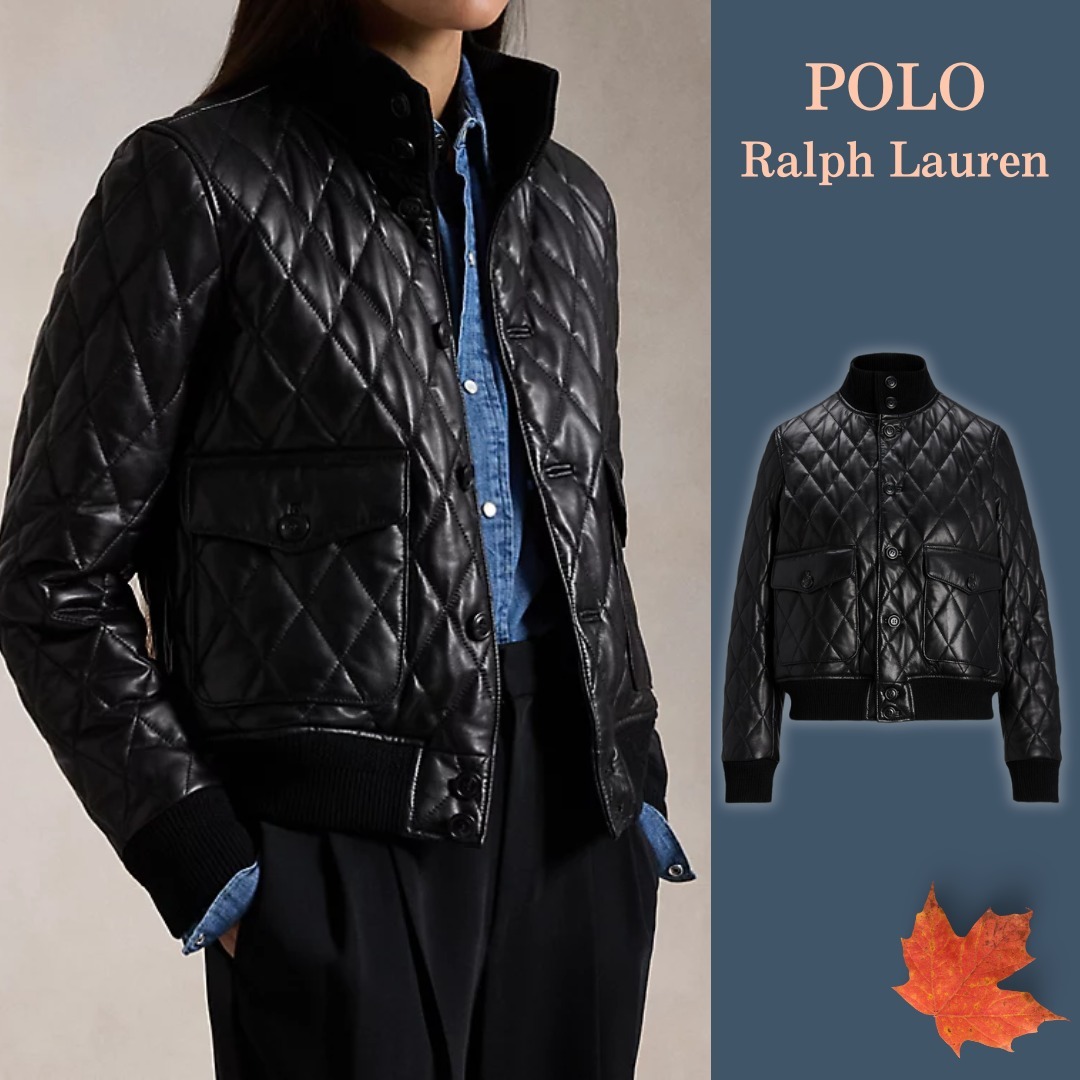 NEW【POLO RALPH LAUREN】シープレザー キルティング ジャケット