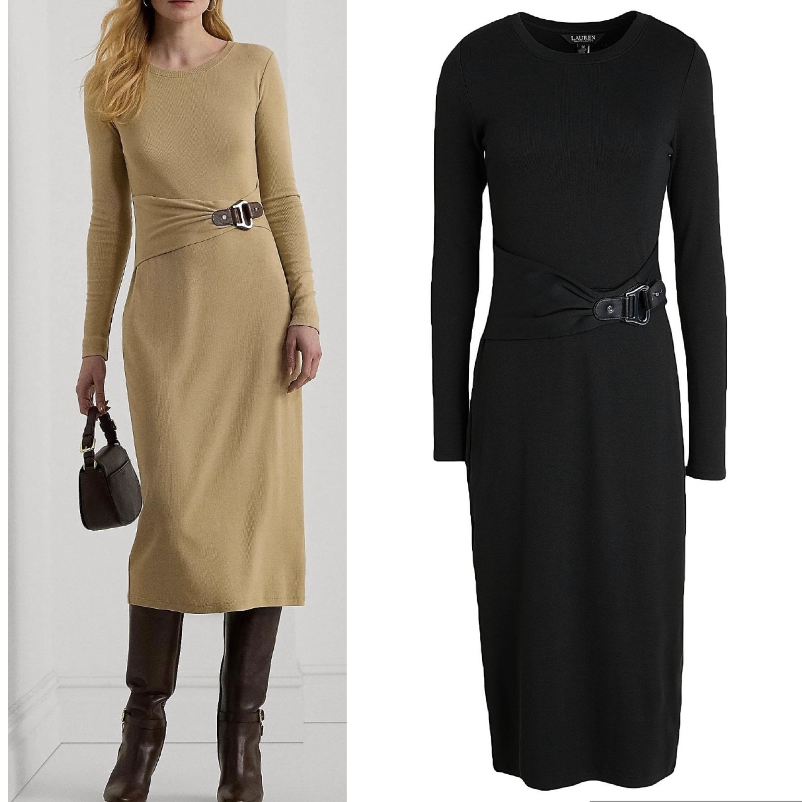 送料関税込み☆ LAUREN RALPH LAUREN ロゴ ニットワンピース