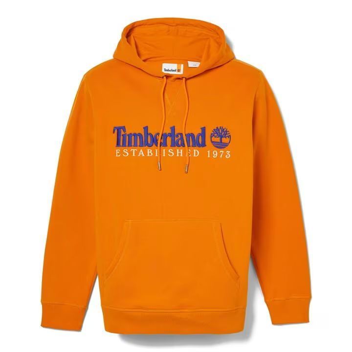 Timberland★長袖 プルオーバー ロゴ フーディー パーカー★橙★