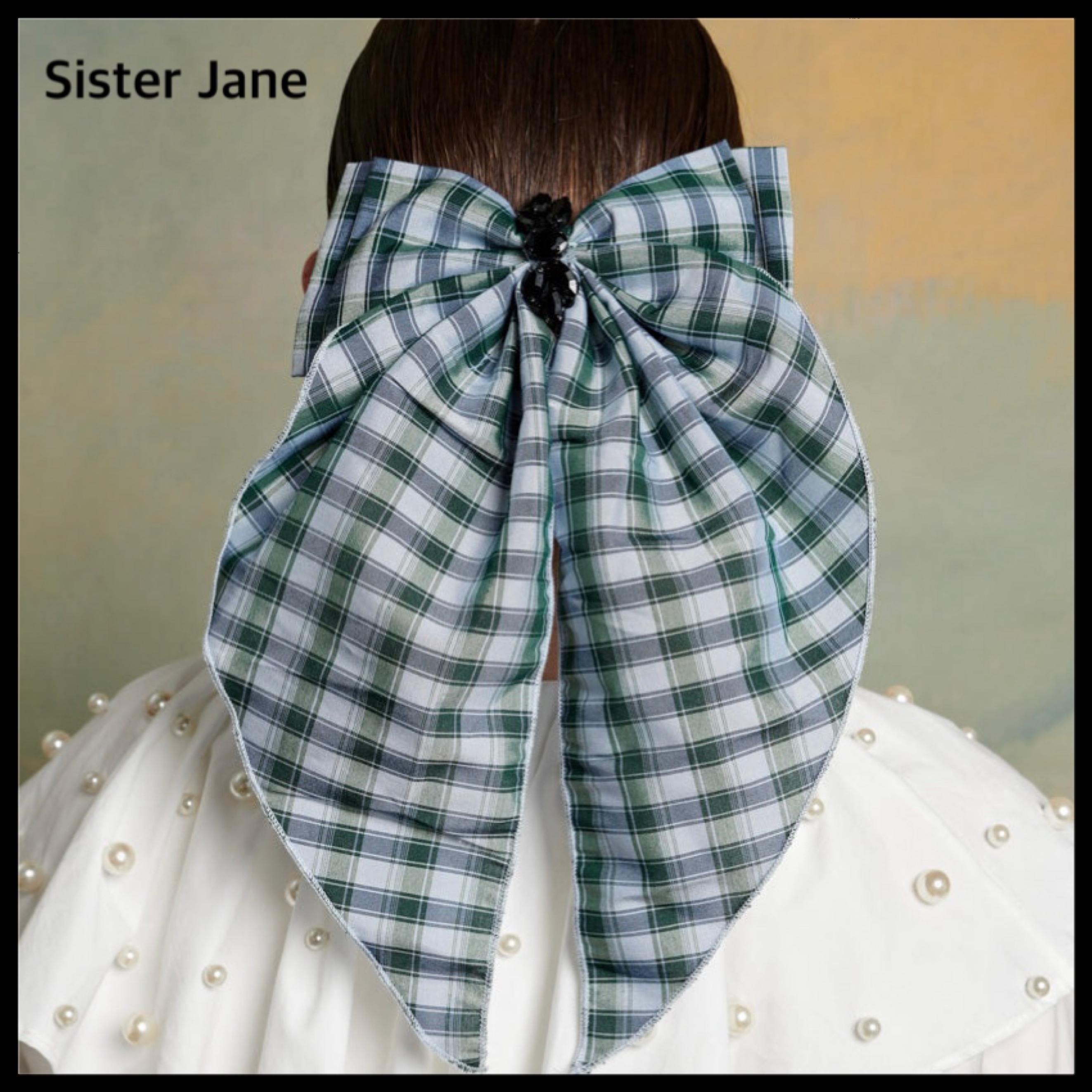 【Sister Jane】DREAM Arabella チェック ヘア リボン ビジュー