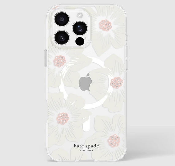 kate spade☆Hollyhock タチアオイ 花 iPhone 16 Pro Max 対応