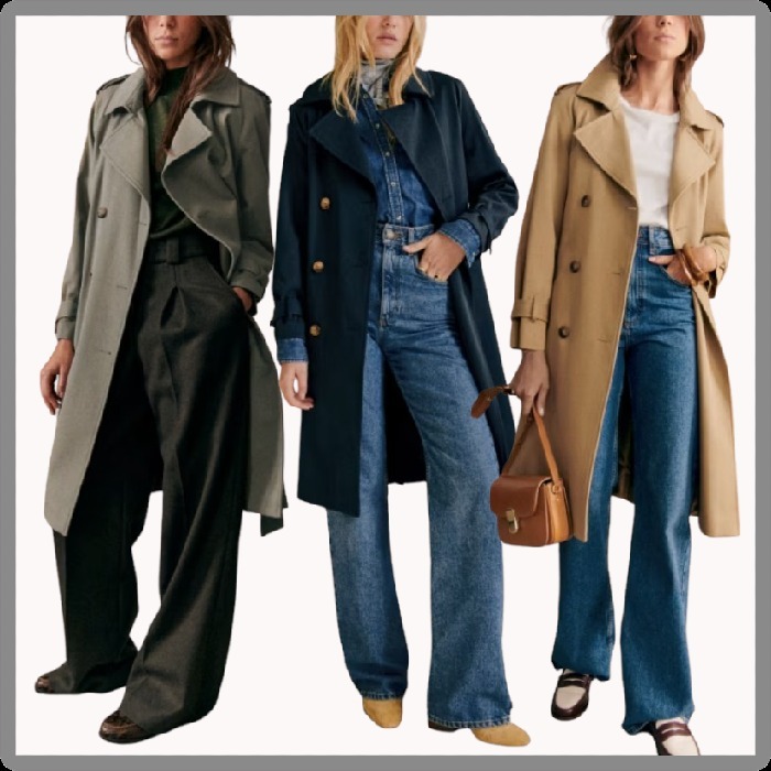 23SS◆SEZANE◆Scott トレンチコート タイベルト コットン