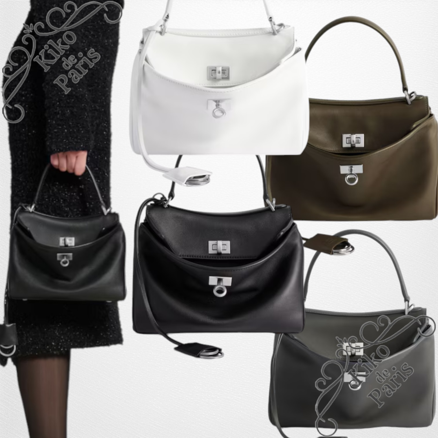 Balenciaga 直営店より ミニ ハンドバッグ 4色 シルバー金具