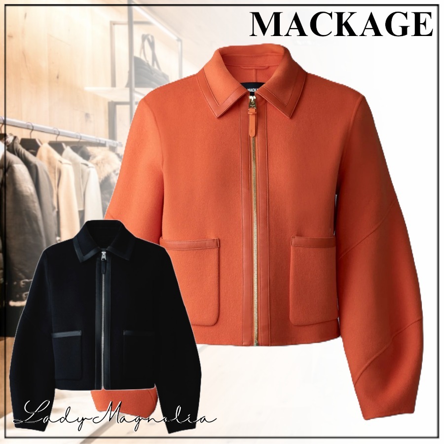 【MACKAGE】SOLANA ダブルフェイス ウール ショートジャケット