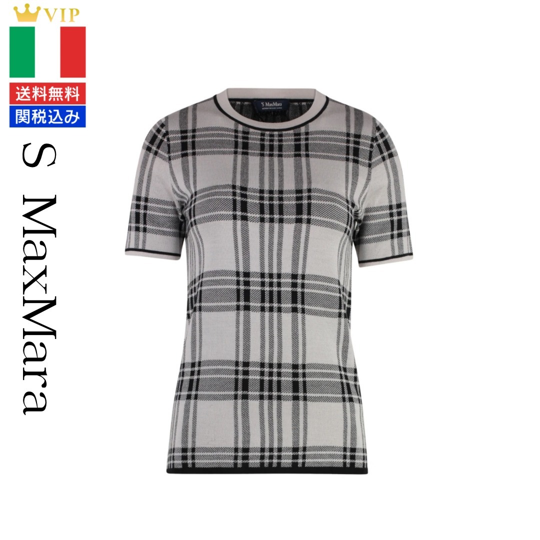 VIP【送料関税込】S MaxMara 'Lesena Jacquard Knit T-shirt