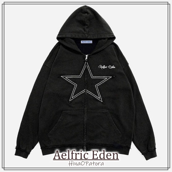 関送込*Aelfric Eden*スターウォッシュド ジップアップ パーカー