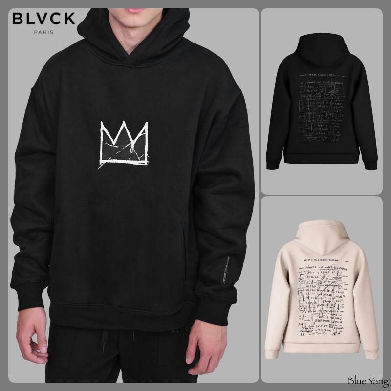 【 BLVCK PARIS 】 Blvck x バスキア コラボ クラウン パーカー