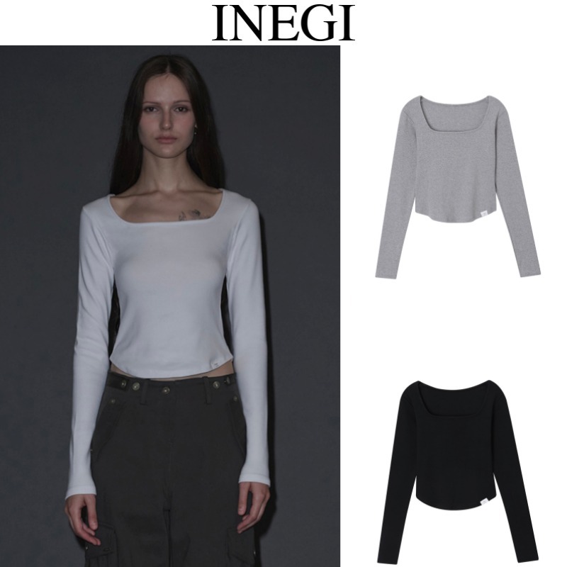 【INEGI】In Square Neck Long Sleeve Tee