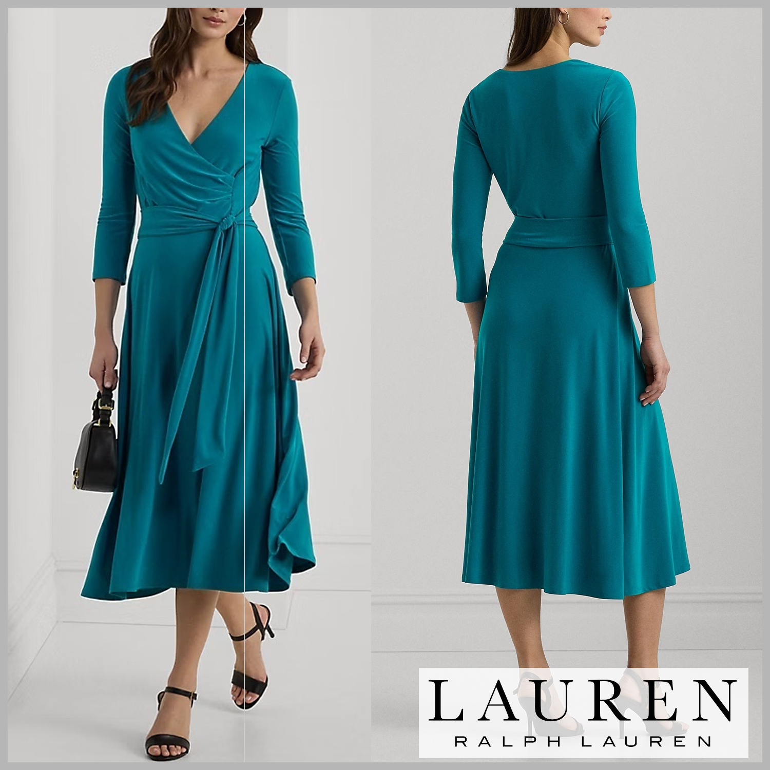 【Ralph Lauren】関税なし♪Surplice Jersey ドレス