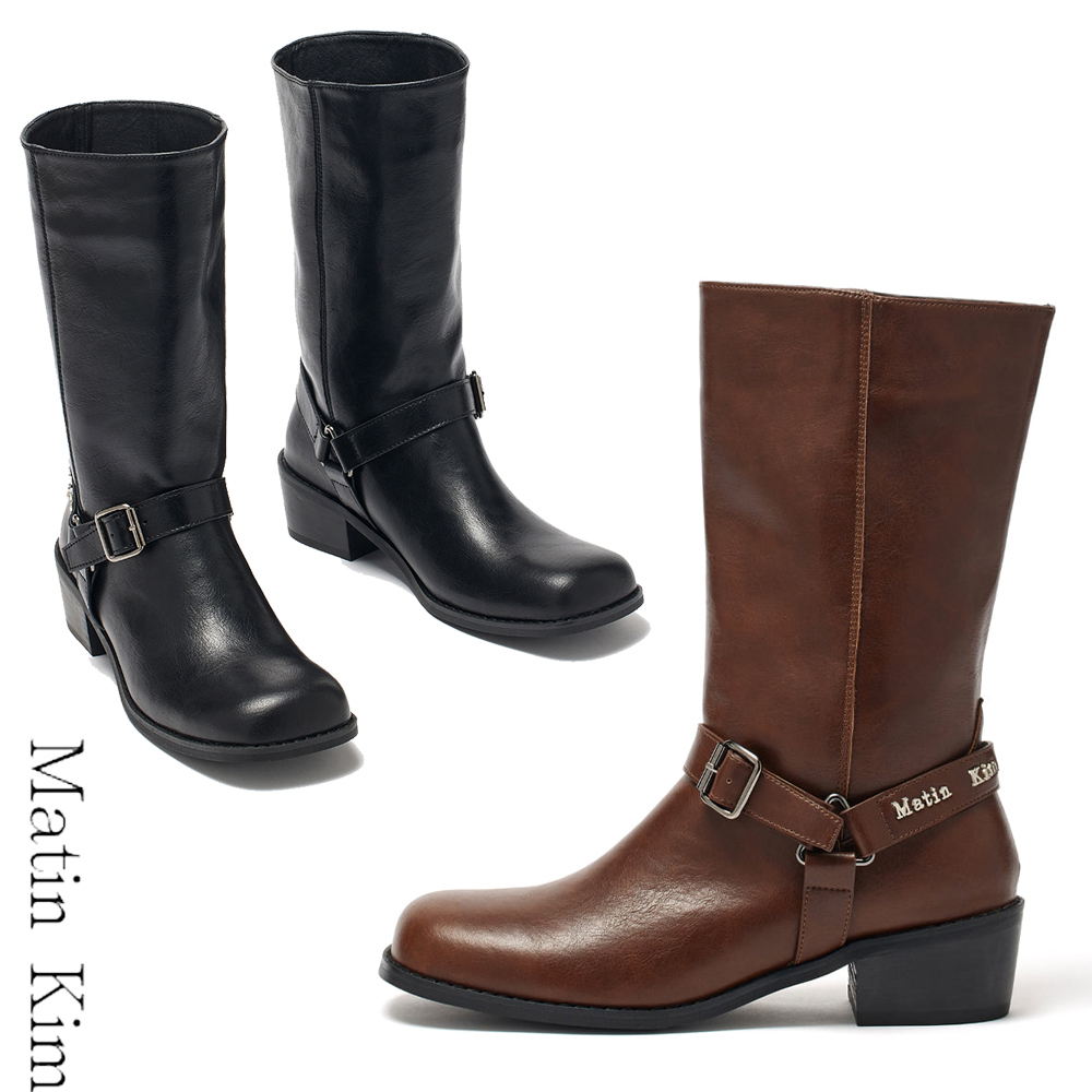 無料配送 ◆ MATIN KIM ◆ ENGINEER MIDDLE BOOTS