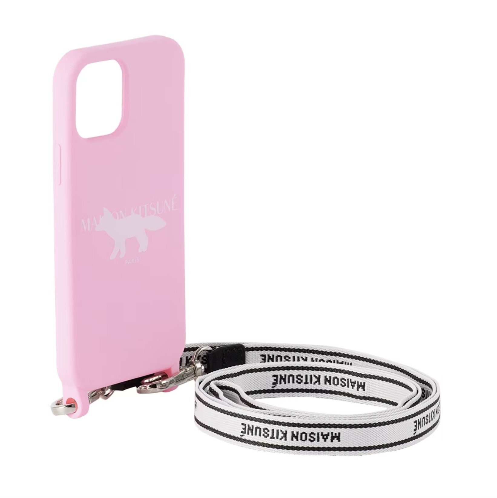 MAISON KITSUNE/iPhone 12/12 Pro ロゴ ケース ストラップ付き Maison Kitsune ロゴ スマホケース ストラップ iPhone12/12 Pro