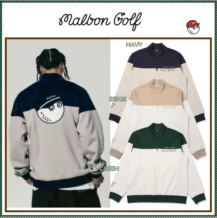 【MALBON】 Airy Half Zip-Up MTM ■MAN / 追跡付