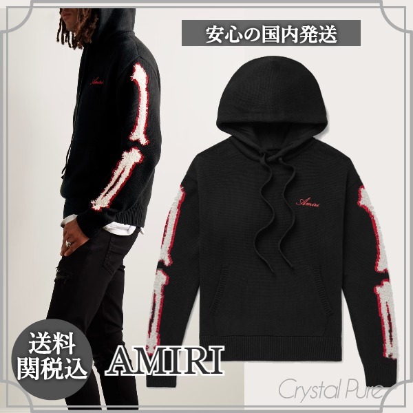 【AMIRI】ロゴ ボーン 骨 パーカー フーディ【送料関税込】
