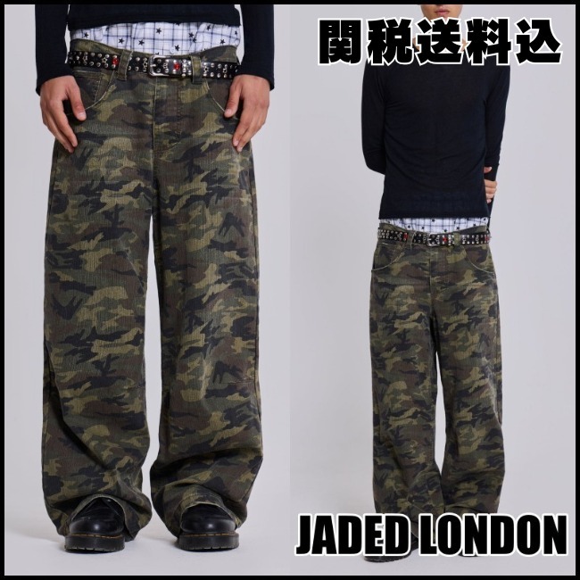 【JADED LONDON】Camo Colossus Baggy Jeans 送関込