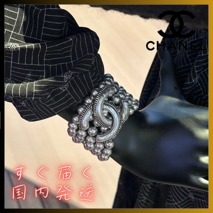 【24Kボリューム感◎ /シルバー】CHANEL ブレスレット