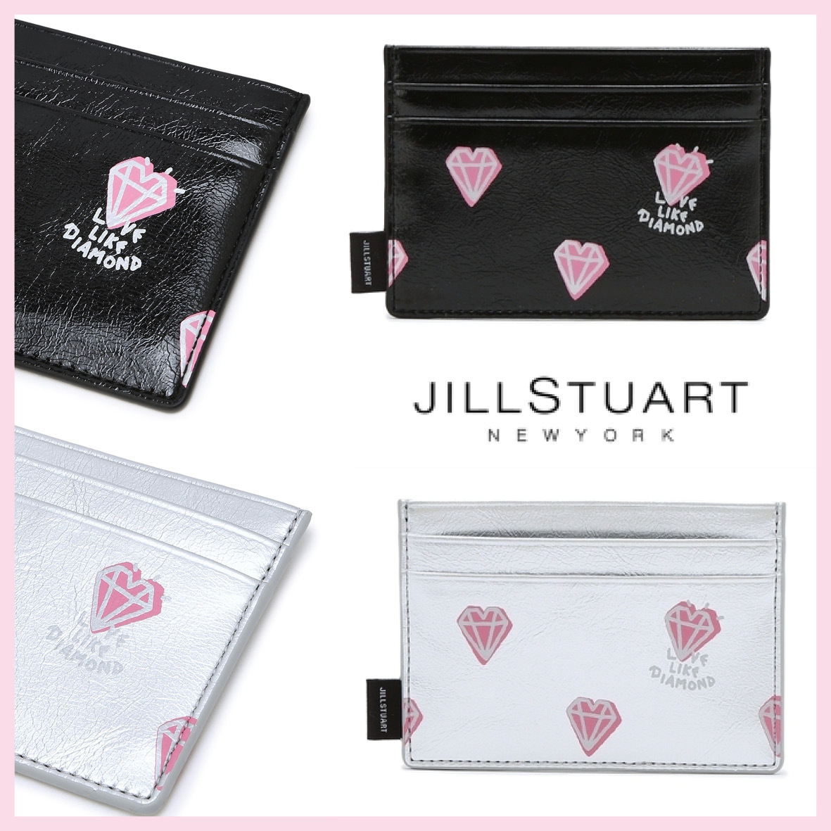 JILLSTUART★ patterned leather card wallet ★関税送料込