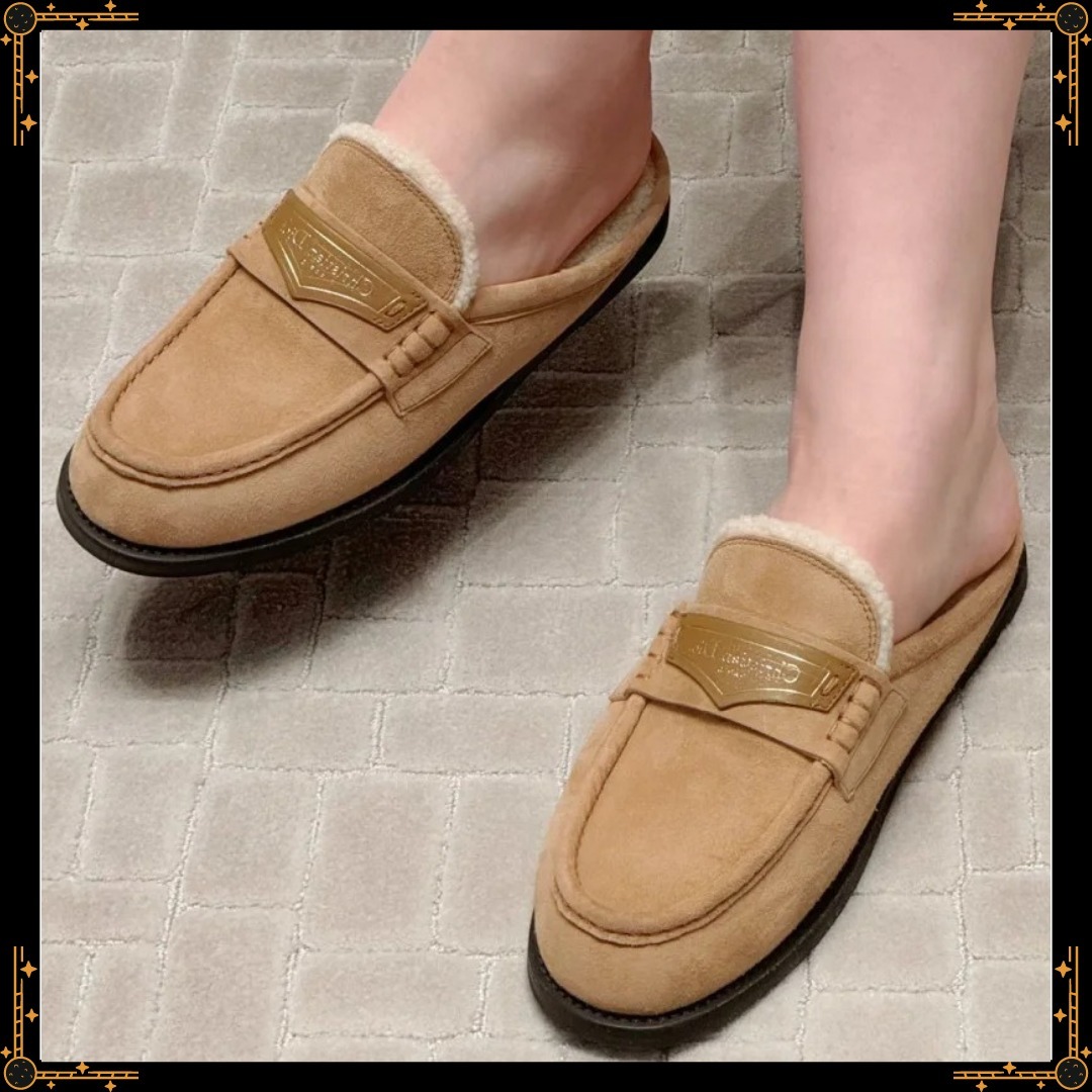 【上質な素材を使用した】Dior Boy ミュール スエード ボア