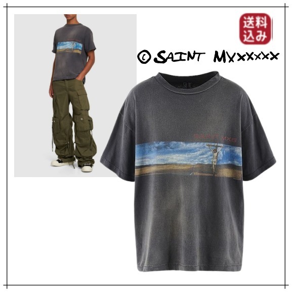 （送料込）Saint Mxxxxxx スカイ コットンTシャツ