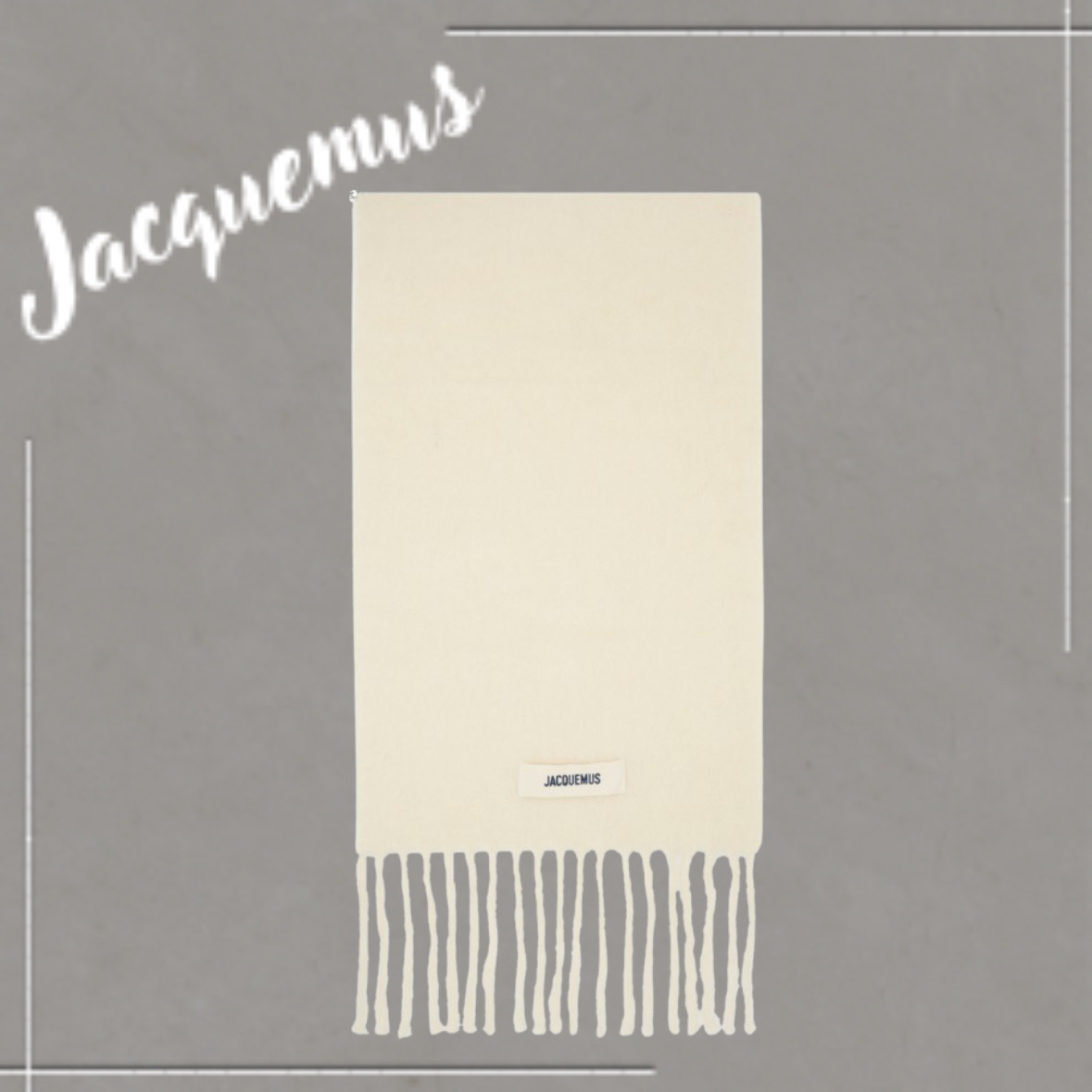 Jacquemus アイボリー L'echarpe Carro マフラー