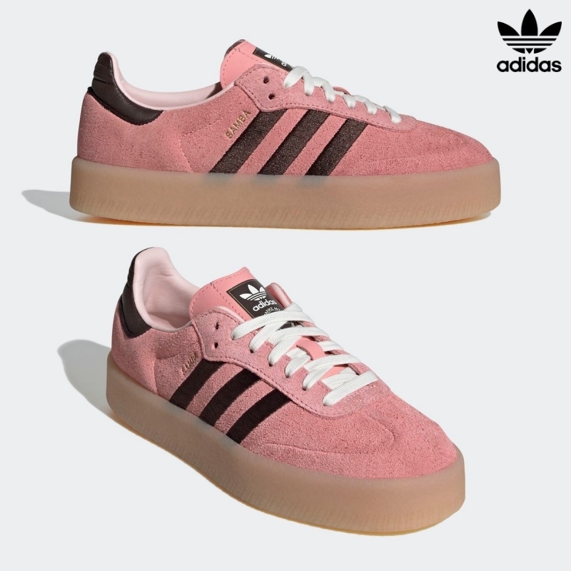 [ADIDAS] スニーカー サンベイ SAMBAE W ピンク/ダークブラウン