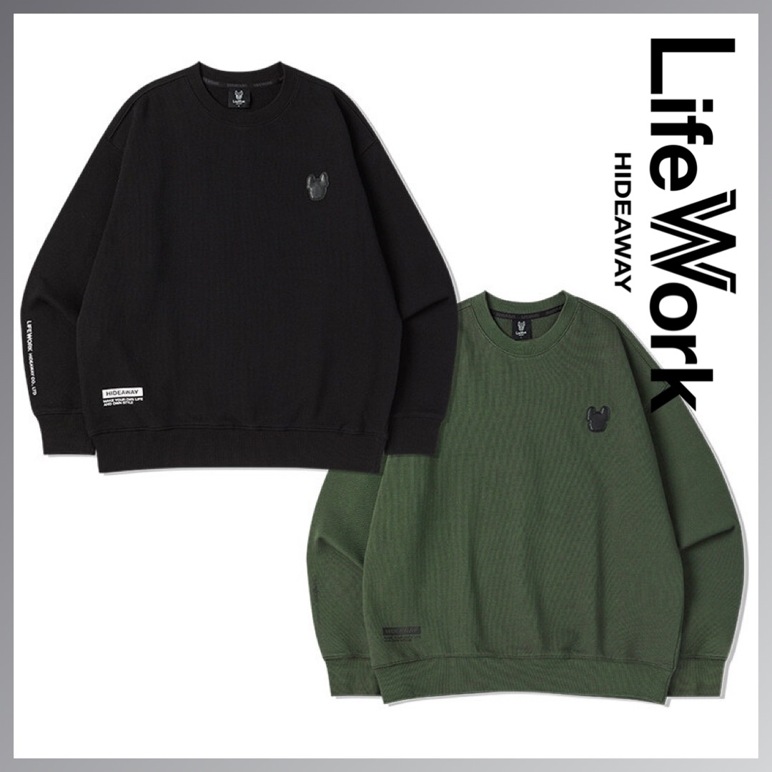 【韓国 Life Work】ロゴ シンプル トレーナー LW243MT317