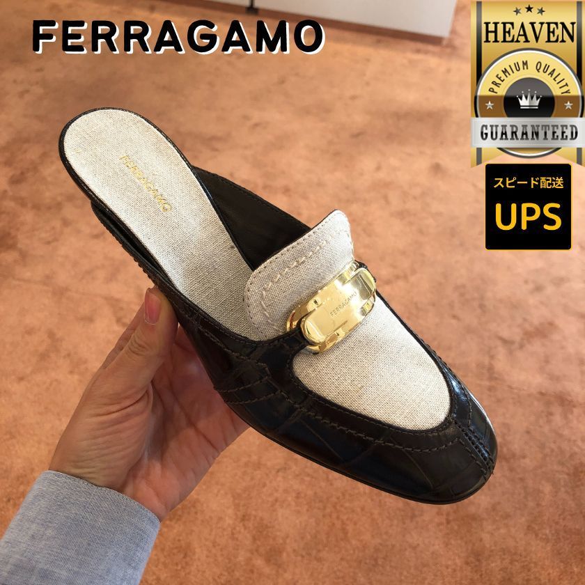 6万取引突破★UPS速達便利用！【FERRAGAMO】ELODYE_ミュール