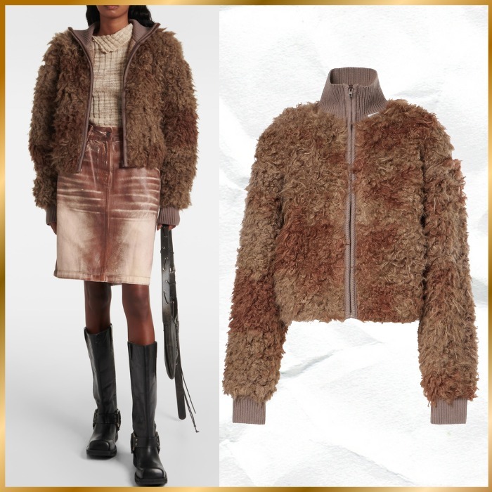 ◆Acne Studios◆フェイクファー ジャケット マッドブラウン