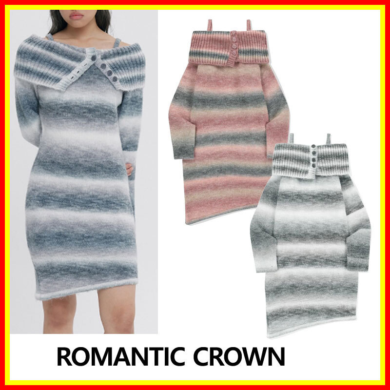 [ROMANTIC CROWN] GRADATION KNIT DRESS /追跡付