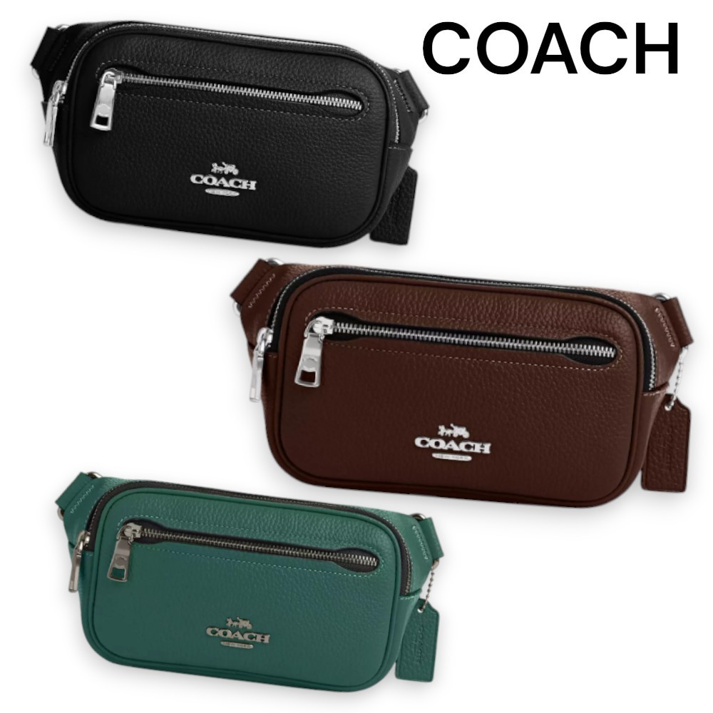 コンパクト【Coach】エリアス レザー ミニベルトバッグ