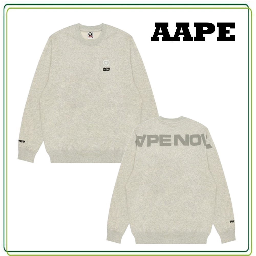 AAPE☆NOW ハート クルーネック スウェット