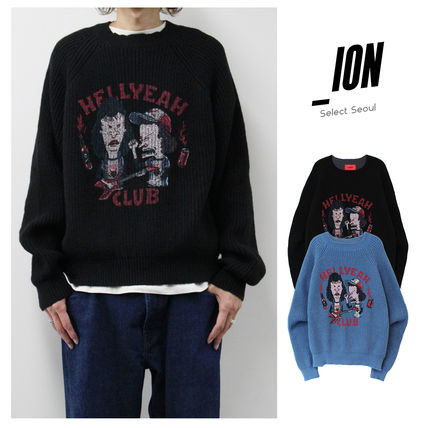 ニット・セーター IONSEOUL Back Printing Knit 4JH021 IONSEOUL(アイオンソウル) ニット・セーター(メンズ) - 海外通販