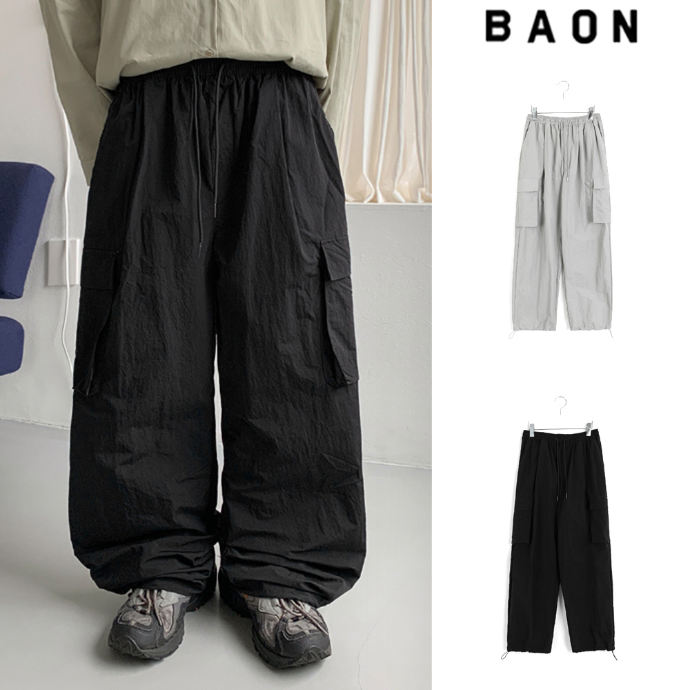 【BAON】[unisex] Nenteki Nylon Banding String Wide Cargo PT
