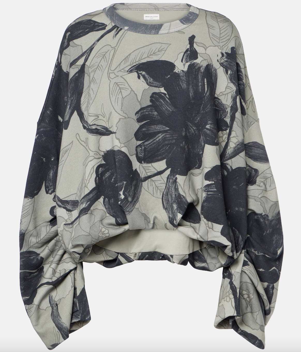 DRIES VAN NOTEN フローラル スウェットシャツ | ホワイト