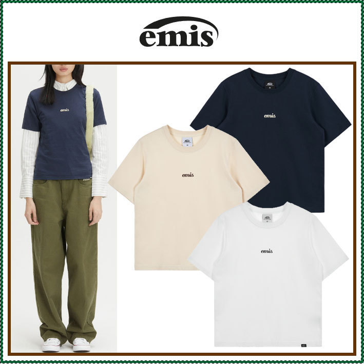 【EMIS】 (WOMENS) EMBOSSING LOGO T-SHIRTS /追跡付