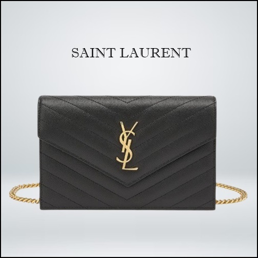 Saint Laurent サンローラン エンベロープ チェーンウォレット