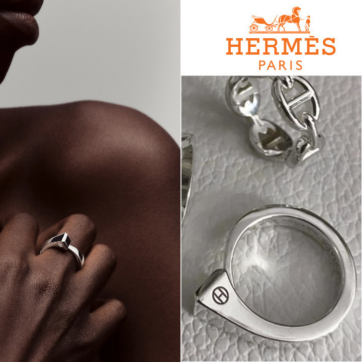 【洗練された美しさ♪】HERMES Clou de forge クルド PM 指輪 洗練された美しさ♪】HERMES Clou de forge クルド PM 指輪