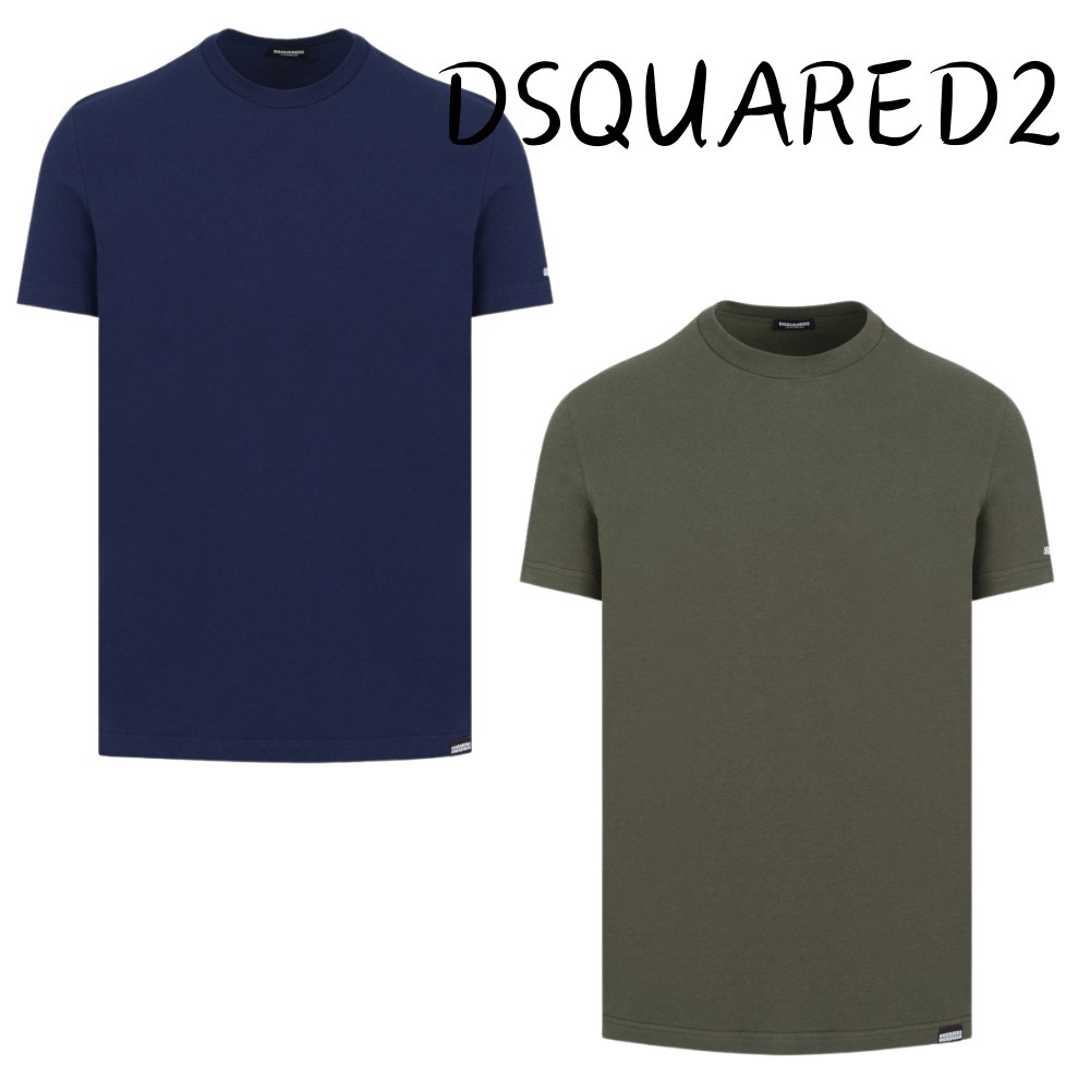 【DSQUARED2】Branded Crewneck Cotton T-shirt コットン 2色