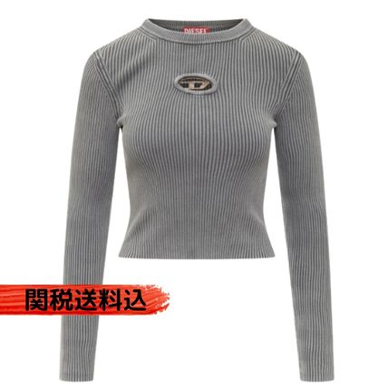 クロップド グレー（灰色）系 L DIESEL(ディーゼル) ニット
