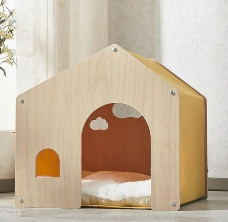 韓国雑貨 ペットハウス クッション付 犬猫 かわいい ペット用品