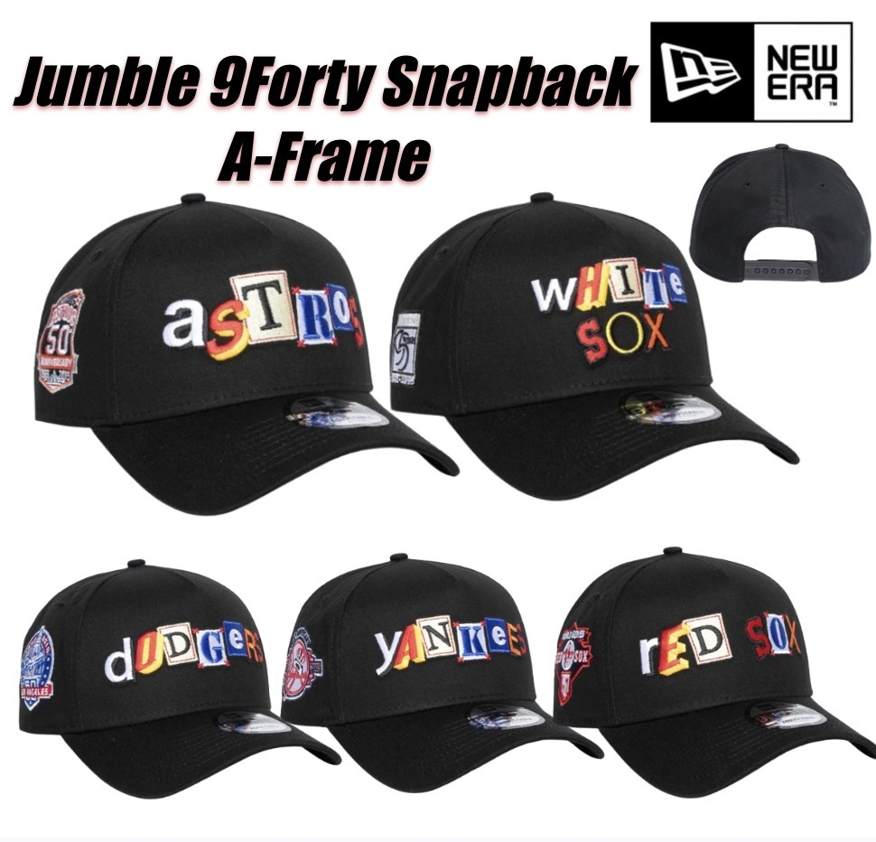 NEW ERA ★ Jumble 9Forty Snapback A-Frame ブラック キャップ