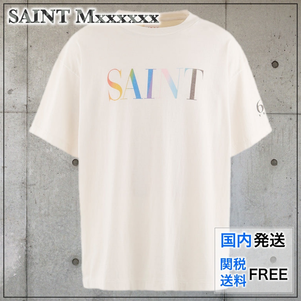 【国内買付】SAINT Mxxxxxx SS TEE RAINBOW SAINT Tシャツ ロゴ