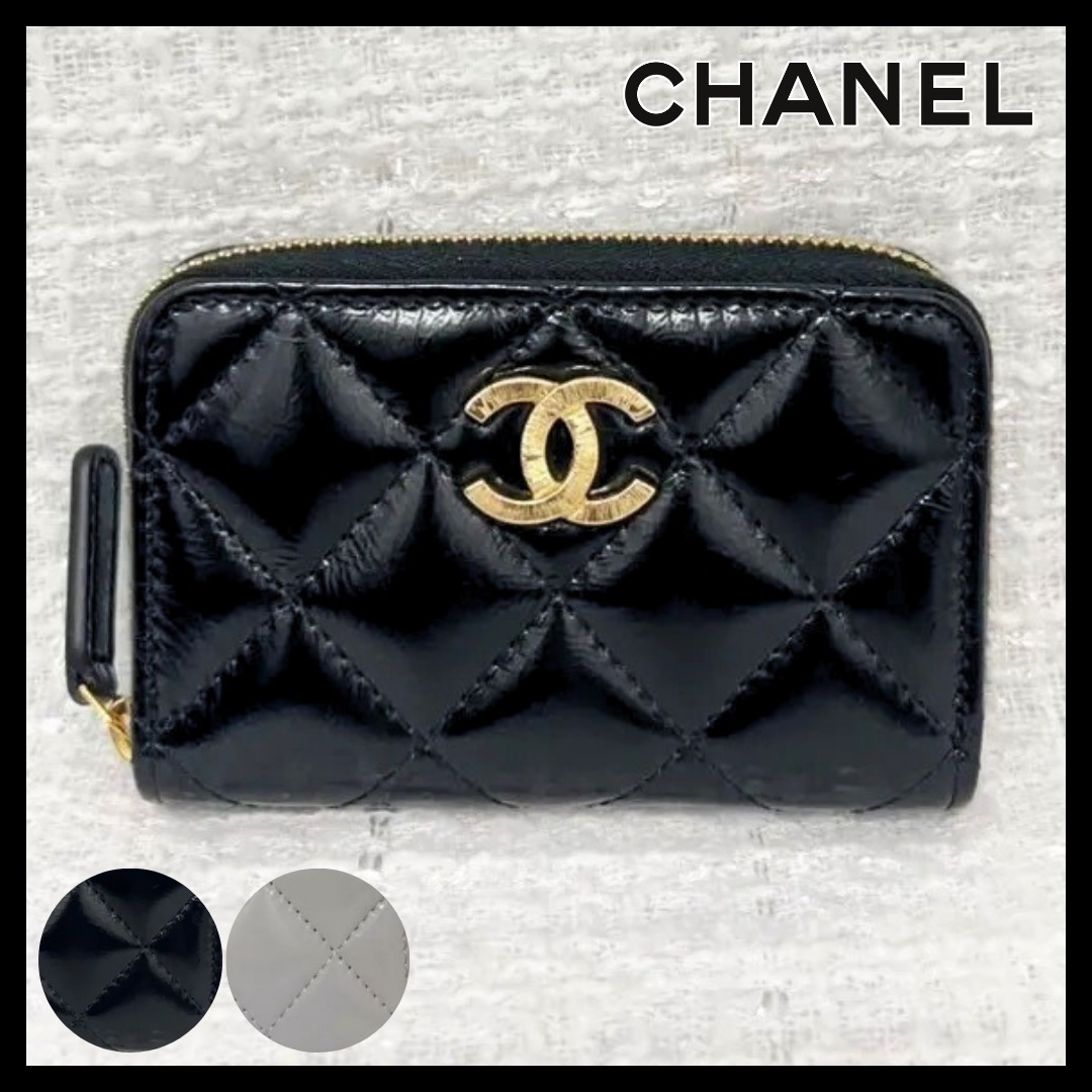 【艶やかな上品レザー♪】CHANEL ジップコインケース 財布