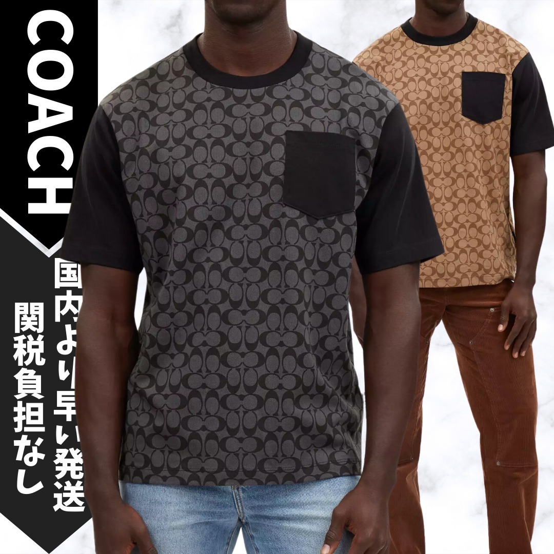 即対応【COACH】定番の１枚 シグネチャー Tシャツ モノグラム