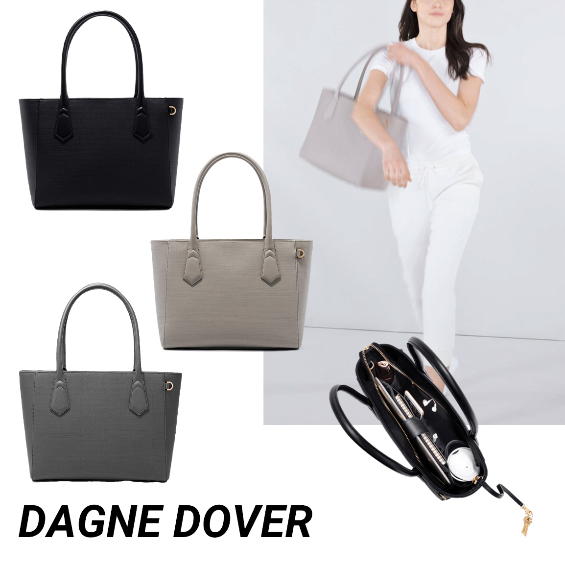 ◆DAGNE DOVER◆Classic Signature トートバッグ 3color 送料込