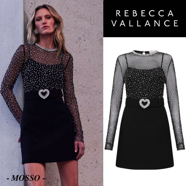 【REBECCA VALLANCE】CECILE MINI DRESS シアー ハート ミニ