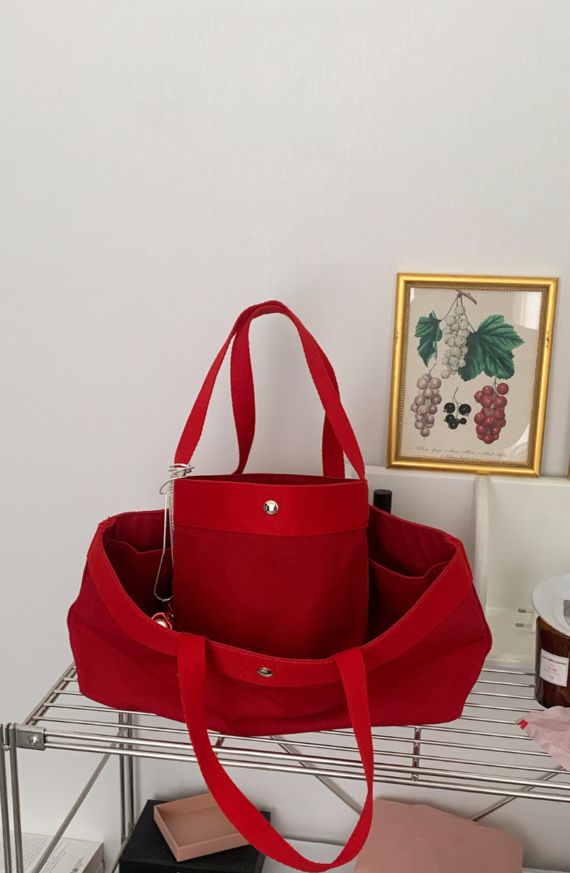 《韓国 haag》a baguette bag (red) 人気 ミニトートバッグ
