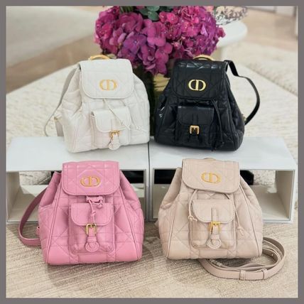 海外限定色*DIOR*Caro バックパック スモール ピンク カナージュ Caro ピンク系 Dior(ディオール) バックパック・リュック