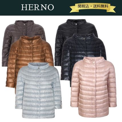 VIP価格【HERNO】ダウンジャケット ブルー ロゴ 極美品』HERNO ヘルノ ダウンジャケット ダウンベスト 半袖 ブルー